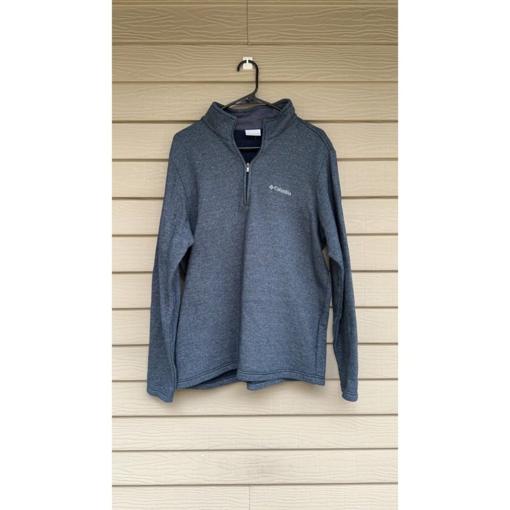 Grey Colombia Knit 1/2 Zip Sweater Medium Men's